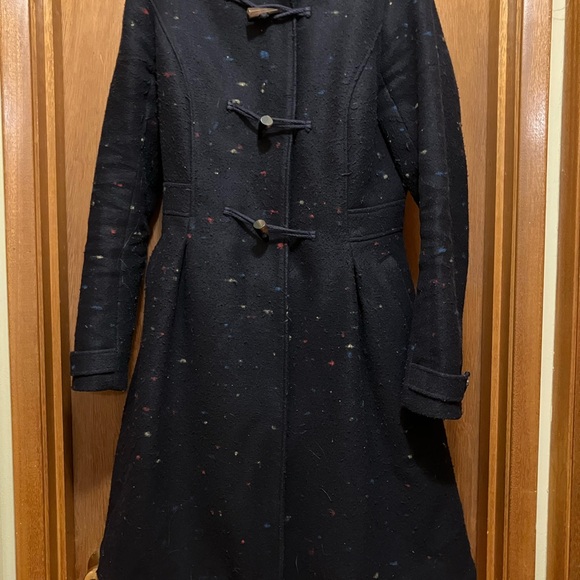 Modcloth Navy Speckled Coat sz Medium - Picture 1 of 8